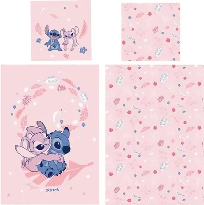 Produktbild von Bettwäsche Rose Stitch aus Flanell, wendbarer Bettbezug 140 x 200 cm + Kissenbezug 65 x 65 cm, ideal für den Winter