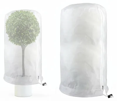 Image de Protection hivernale pour plantes, dimensions 140x200 cm, avec fermeture éclair et cordon de serrage, en tissu non tissé