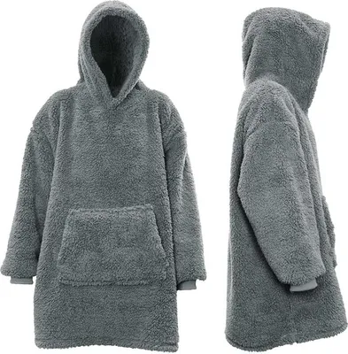 Productafbeelding van Hoodie Teddy donkergrijs 70x50x87 cm Unique Living