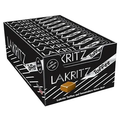 Produktbild von Van Melle Lakritz Toffee vegan, 40er Pack (40 x 41g)