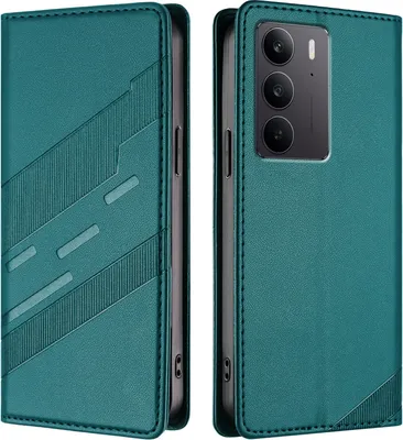 Obrázek produktu pro Pouzdro pro Realme C75 4G,Polyuretankožené peněženkové pouzdro s přihrádkou na karty a funkcí stojánku Grün
