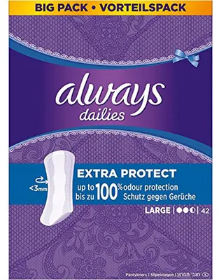 Obrázek produktu pro Always Extra Protect, slipové vložky velké, hodnotné balení, 42 kusů