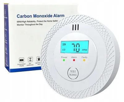 Produktbild von Kohlenmonoxidmelder - CO-Detektor - LCD-Display - Hochempfindlicher Sensor - 85-dB-Alarmsignal bei 3 m - Batteriebetrieben, Batterie nicht enthalten - 1er-Pack
