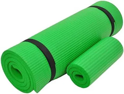 Productafbeelding van Yogamat Extra Dik - Fitnessmat met kniekussen - Groen