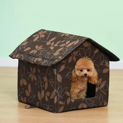 Produktbild von Famanu Katzenhaus Warmes Plüsch Katzeniglo - Waschbares Hunde- und Katzenbett