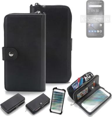 Produktbild von K-S-Trade 2in1 Handyhülle Schutzhülle kompatibel mit Gigaset GX6 & Portemonnee Cover Handy Hülle Case Etui Geldbörse Wallet Bookstyle Hülle
