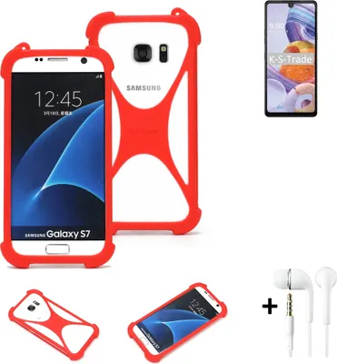 Produktbild von Handy-hülle + Kopfhörer kompatibel mit LG Electronics Stylo 6 Schutz-hülle Bumper Silikon Schutz Hülle Cover Case Silikoncase Silikonbumper TPU