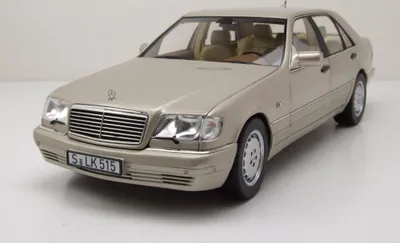Produktbild von Norev 183723 Mercedes S600 W140 S-Klasse 1997 rauch silber 1:18