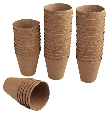 Produktbild von Windhager Anzuchttöpfe, 48 Stück, 8 cm, Braun, torffrei