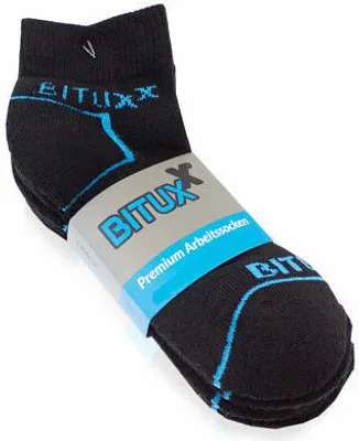 Produktbild von Bituxx 6 Paar Quaters Freizeit & Arbeitssocken Schwarz 43-46 MS-18480