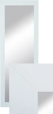 Produktbild von BD ART Wandspiegel Dekorativ Garderobenspiegel Ganzkörperspiegel 150x50cm weiß