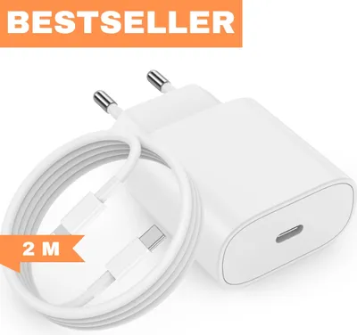 Produktbild von 2x20W Schnellladegerät + 2x2m Meter USB-C Kabel 20W set für Original iPhone 11 / 12 / 13 / Pro / Max Ladegerät Netzteil Adapter