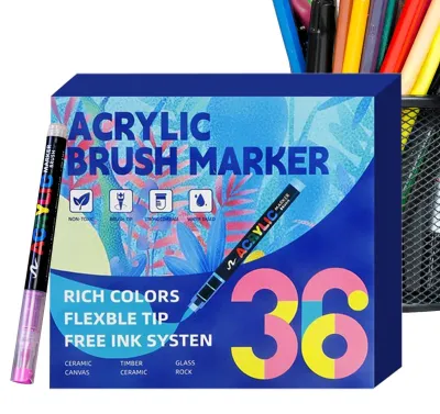 Imagen del producto de Rotuladores de pintura acrílica de colores variados para uso creativo