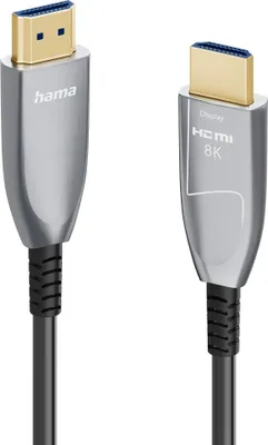 Produktbild von Hama 00202036, 15 m, HDMI Typ A (Standard), HDMI Typ A (Standard), 3D, 48 Gbit/s, Schwarz, Grau, Silber
