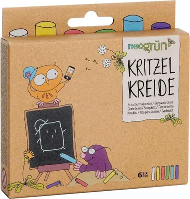 Zdjęcie produktu dla Kreda do rysowania - biała, żółta, czerwona, zielona, niebieska, fioletowa
