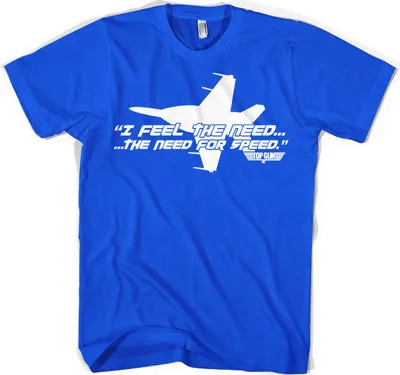 Produktbild von Top Gun - I Feel The Need For Speed T-Shirt - Large - Blue