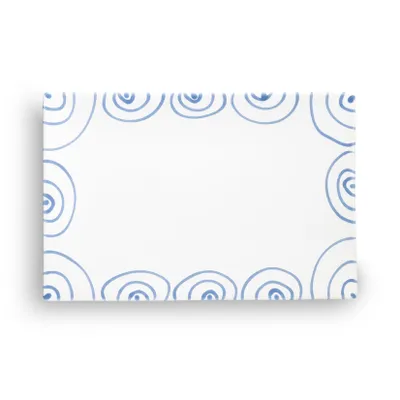 Produktbild von Gmundner Keramik Blaugeflammt Platte rechteckig 30x20cm