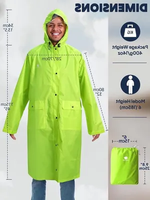 Unisex Wasserdichte Tragbare Leichte Regenjacke mit Kapuze und Ärmeln für Outdoor-Aktivitäten, Wandern und Camping