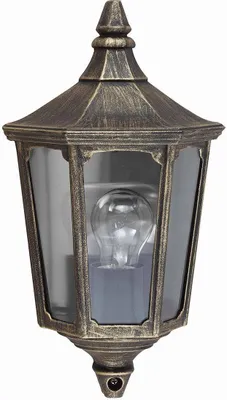 Produktbild von Elstead Cricklade Außen-Wandleuchte E27 Schwarz, Gold IP44