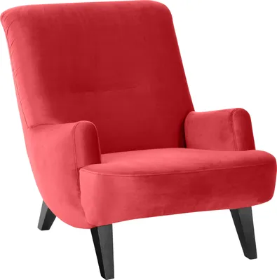 Produktbild von Max Winzer Sessel Brandford - Samtvelours rot - Maße: 71 x 101 x 80 cm