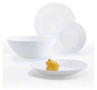 Immagine prodotto di Servizio da tavola Harena Elegante e raffinato bianco 19 pezzi LUMINARC