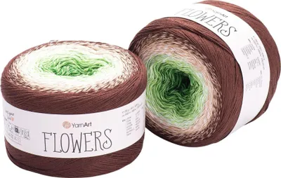 Produktbild von Yarn Art Flowers 272 Brown Green Strickgarn