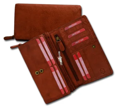 Imagen del producto de Cognac, cuero, grande, 19x11,5x4,5 cm, Old River, para mujer y jóvenes, modelo D3OPD410O