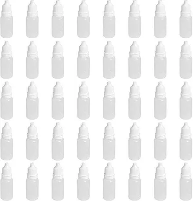 Productafbeelding van Druppelfles 30 ml - 50 Stuks - Lege Plastic Druppelflesjes - Schroefdop - Squeezable - Perfect voor Oplosmiddelen - Druppelflesje