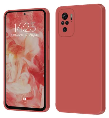 Produktbild von Hülle für Xiaomi Redmi Note 10 Case Cover Bumper Smartphone Softgrip Schutzhülle Farbe: Rot