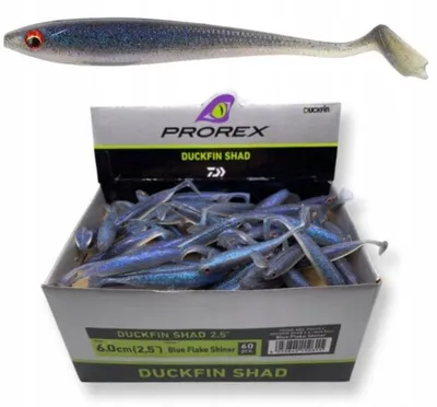 Produktbild von Daiwa Duckfin Shad Gummiköder 6cm Blue Flake Shiner