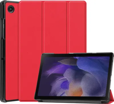 Produktbild von Tablet Hülle für Samsung Galaxy Tab A8 SM-X200 X205 Slim Case Etui mit Standfunktion und Auto Sleep/Wake Funktion Rot