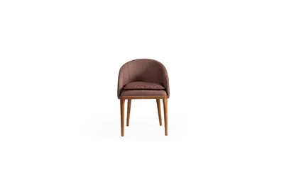 Immagine prodotto di Esclusiva sedia marrone per sala da pranzo di design a un posto con struttura in legno