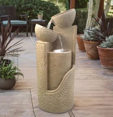 Produktbild von Solarbrunnen Dubai Solarspringbrunnen Kaskade Brunnen Solar-Brunnen mit Ladeteil