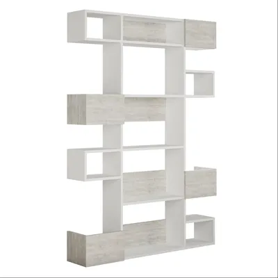 Image de Bibliothèque en bois « Niho » 120 x 27 x 171 cm - Blanc