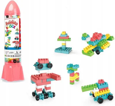 Produktbild von Bunte Konstruktionsbausteine für Kinder ab 3 Jahren, 195 Teile