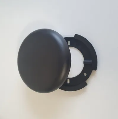 Produktbild von Deckendose Lampen Abzweigdose Abdeckdose  Verteilerdose Baldachin superflach, Ø 10 cm (1x 100mm schwarz)