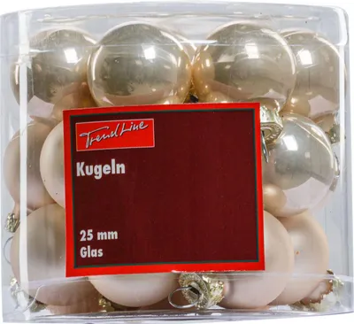 Produktbild von TrendLine Weihnachtskugeln aus Glas Ø 2,5 cm champagner 24 Stück