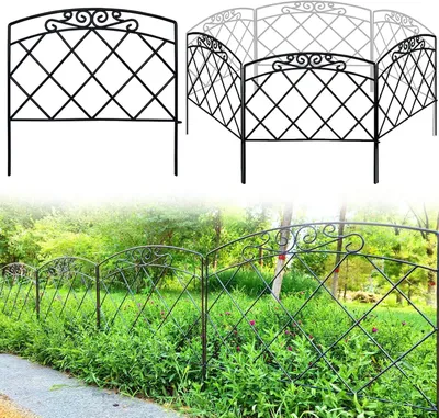 Obrázok produktu pre Oplotenie – Moderné panely z kovaného železa – 5 panelov – Čierna farba – 60 x 300 cm