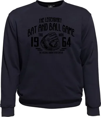 Produktbild von Übergrößen Sweatshirt AHORN SPORTSWEAR Legandary Ball Game Navy 6XL