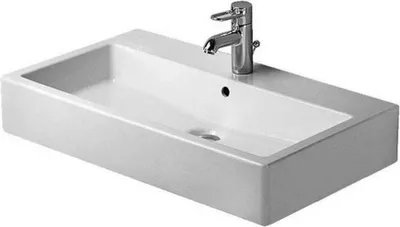 Produktbild von Duravit Waschtisch VERO mit Überlauf, Hahnlochbank, 800 x 470 mm 1 Hahnloch weiß