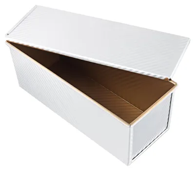 Brotbackform 1000 g, 34 x 13,5 x 12 cm, Aluminium, mit Deckel