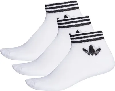Produktbild von Adidas Originals Trefoil Ankle Half Cushion 3 Pair White / Black EU 31-34