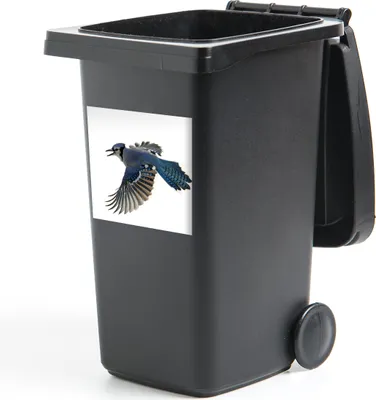 Produktbild von MuchoWow® Mülltonnenaufkleber Vogel - Federn - Weiß 40x40 cm - Abfall-Aufkleber - Container - für Abfallcontainer