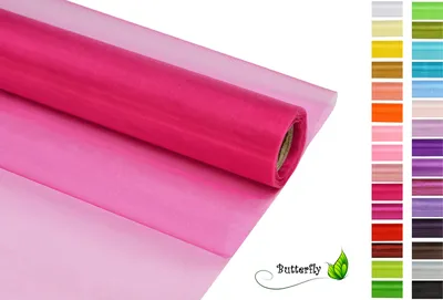 Produktbild von 9m Rolle Organza 16cm CRYSTAL, Farbauswahl:fuchsia / pink 187