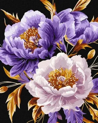 Produktbild von Malen nach Zahlen – Elegantes Lila, 40x50 cm – Ideyka