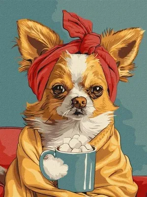 Image de Peinture par numéros - Un délicieux café 30 x 40 cm - Ideyka