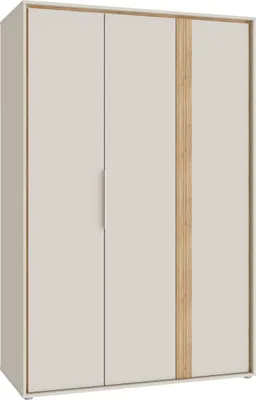 Produktbild von Furniture24 Kleiderschrank Wexlin Wexs831-M820 3 Türiger Drehtürenschrank 126.3 X 193.7 X 60 Cm - Sandbeige