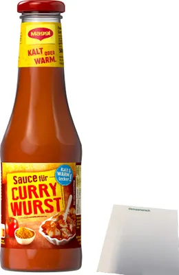 Produktbild von Maggi Sauce für Currywurst fruchtig pikant mit feiner Schärfe (500ml) + usy Block