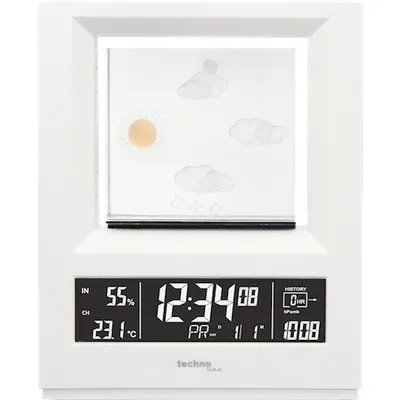 Produktbild von Technoline WS 6620, Weiß, Innen-Hygrometer, Innen-Thermometer, Außen-Barometer, Außen-Hygrometer, Außen-Thermometer, Thermometer, F, °C, Akku, AAA