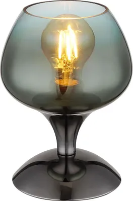 Produktbild von LED Tischleuchte, Metall-Chrom, Grün, H 20,5 cm